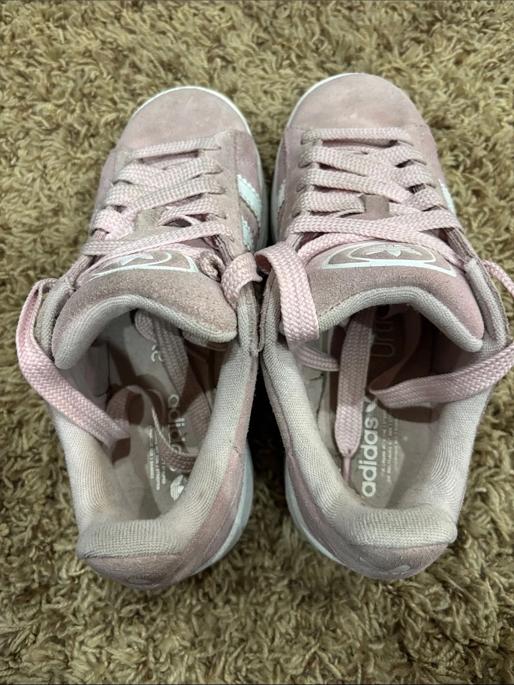 Girls Adidas Campus Pink Size 4 Sneakers